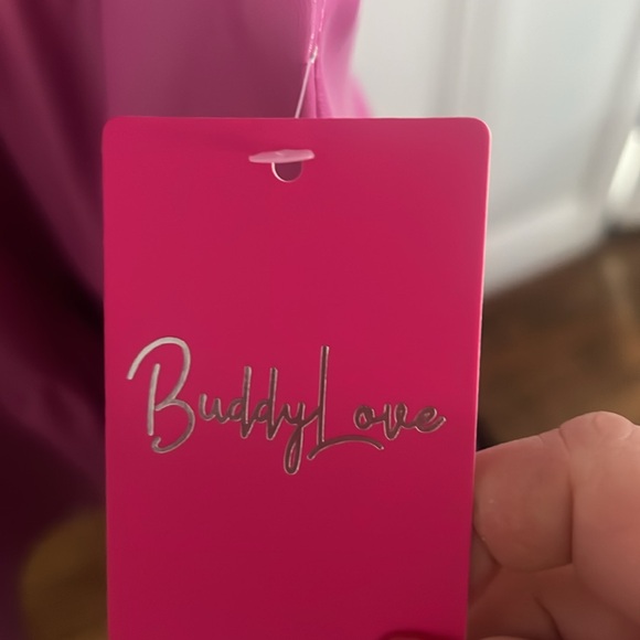Buddy Love Dress pink faux leather size L - Picture 4 of 10